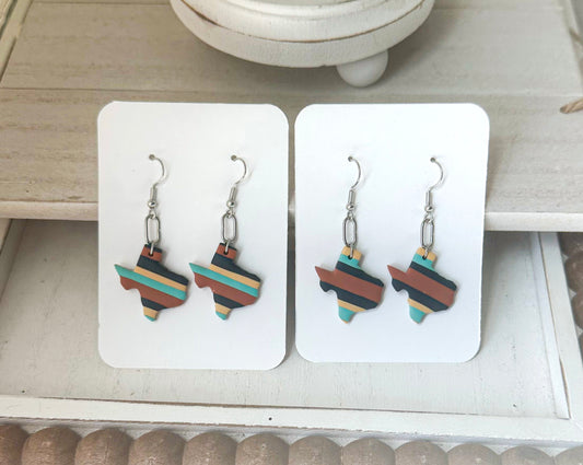 Texas Polymer Clay Earrings