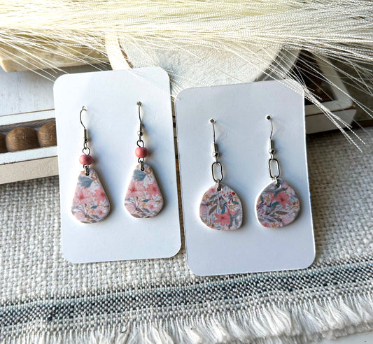 Watercolor Polymer Clay Earrings • multiple design options