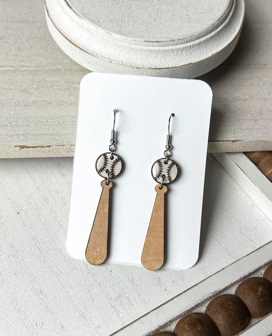Baseball Earrings