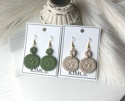 Polymer Clay Earrings • Boho Sun • 5 Colors