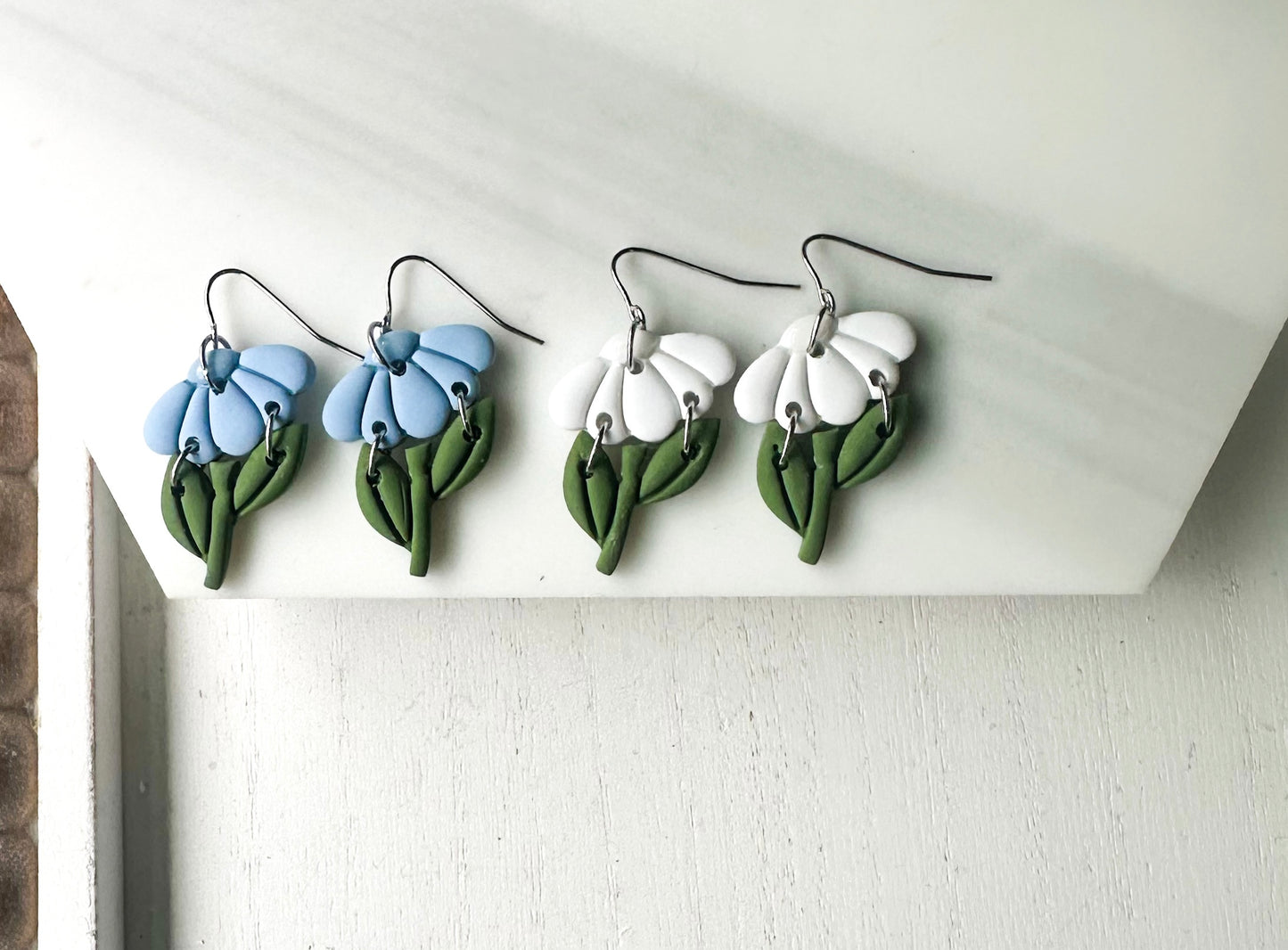 Polymer Clay Earrings -  Wildflower Drops• 6 Colors