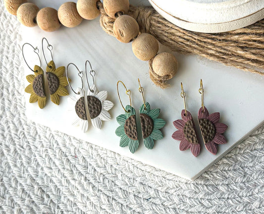 Polymer Clay Earrings - Flowers