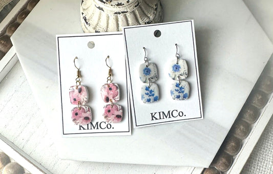 Polymer Clay Earrings - Everyday • Soft Florals