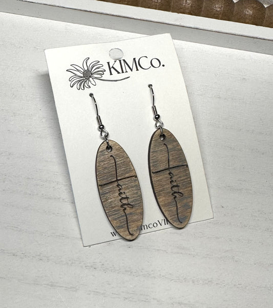 Faith Wood Earrings * 2 Color Options