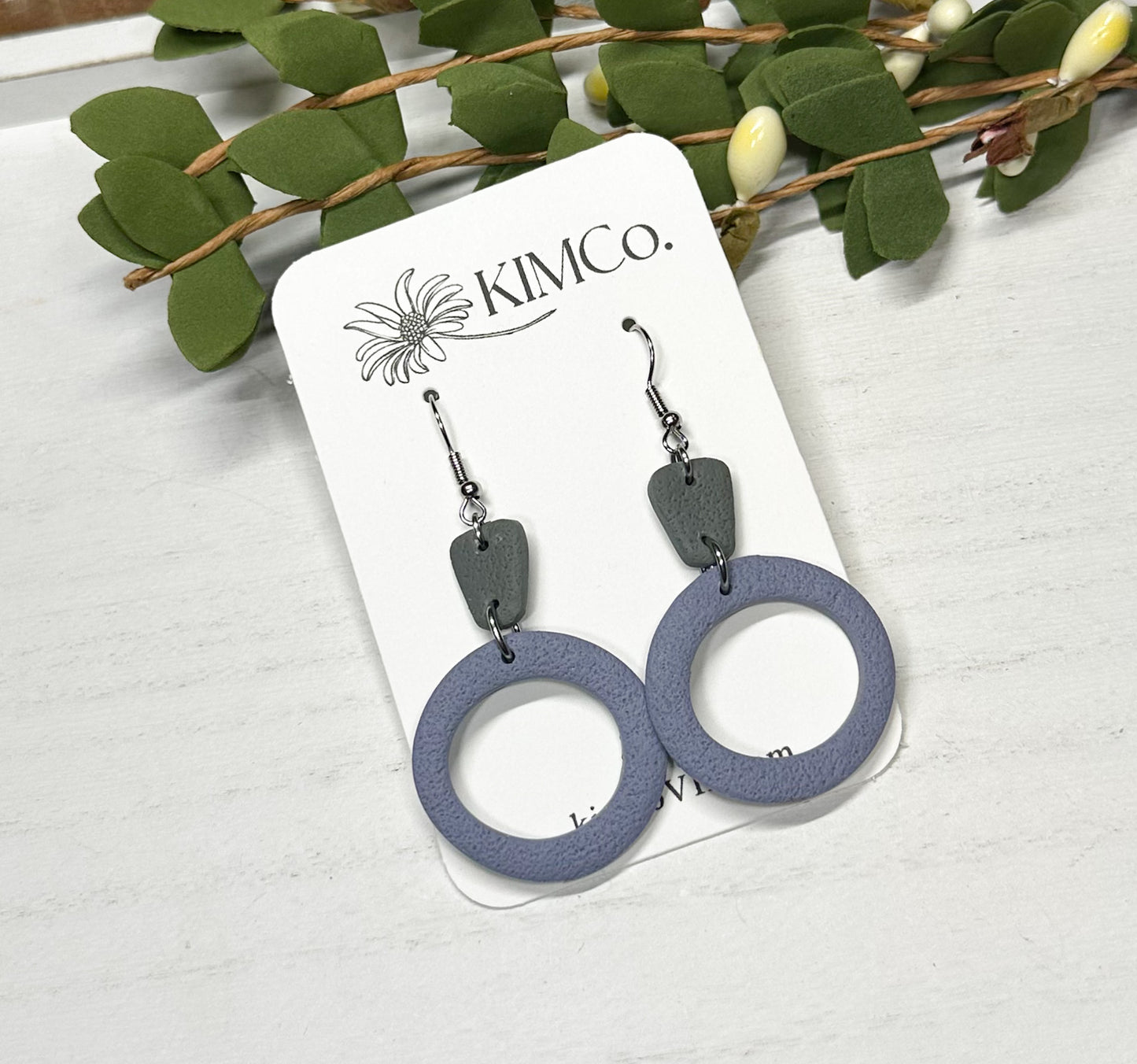 Circle Cutout Polymer Clay Earrings