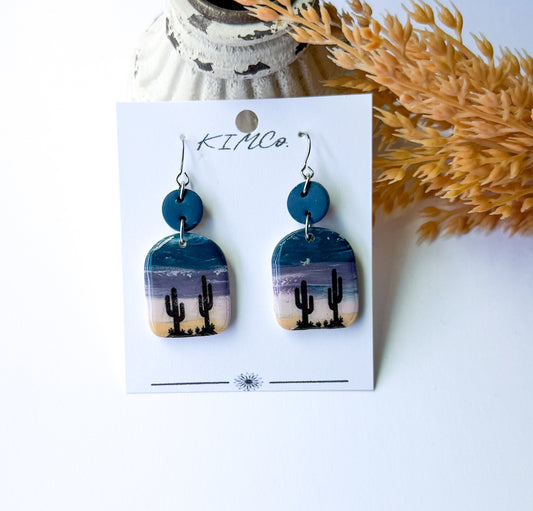 Polymer Clay Earrings - Sonora Sunset