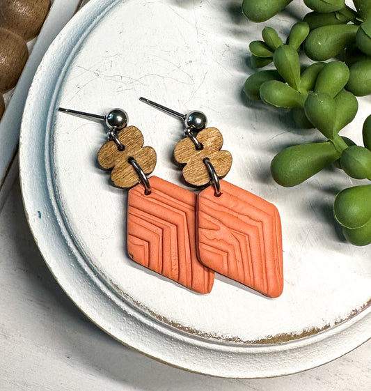 Diamond Clay Earrings * 2 Colors