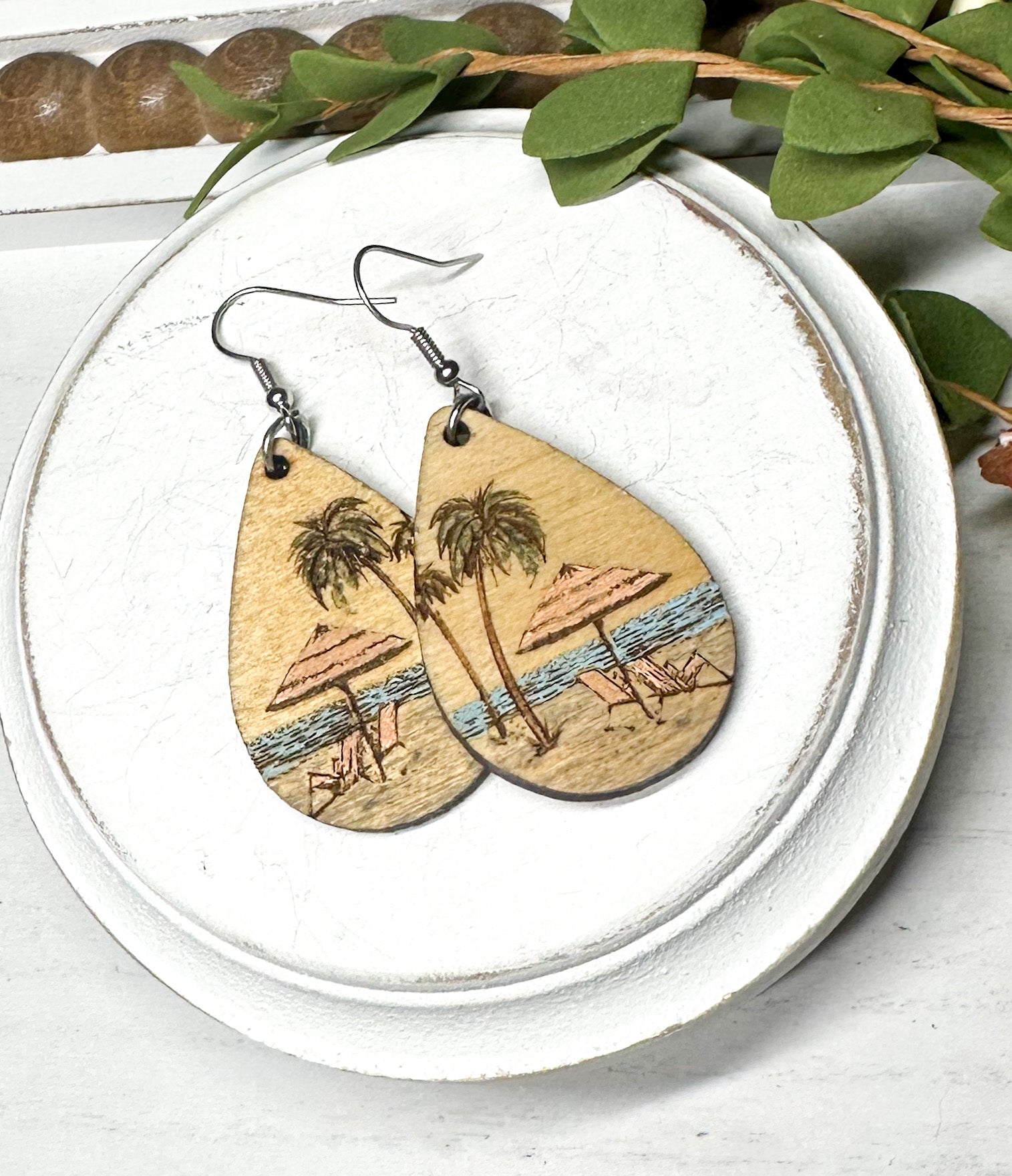 Beach Wood Earrings
