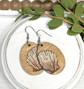 Seashell Wood Earrings