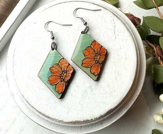 Poppy Wood Earrings