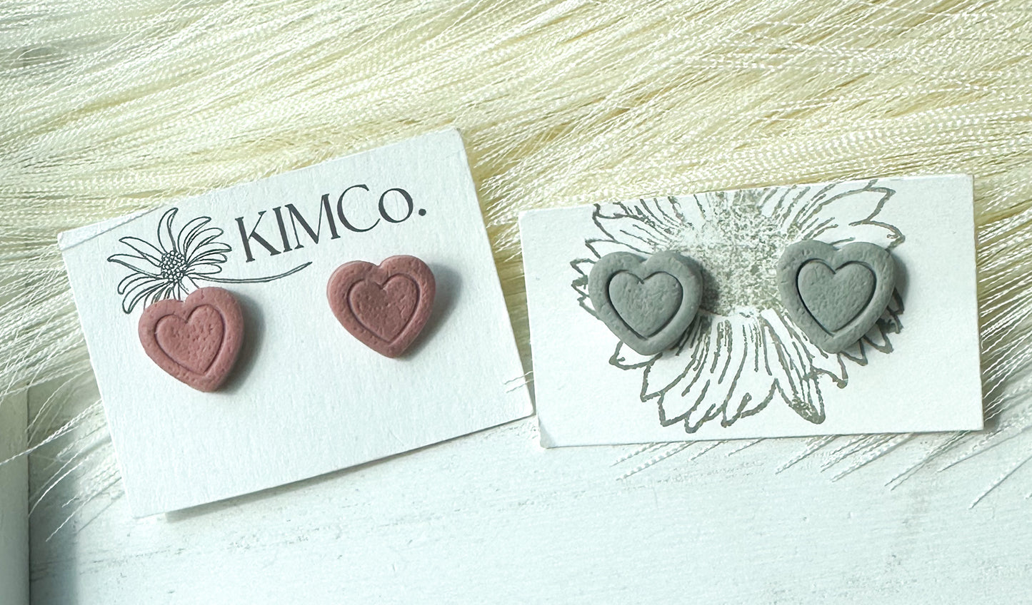 Stud Earrings - 14 Design Options - Polymer Clay