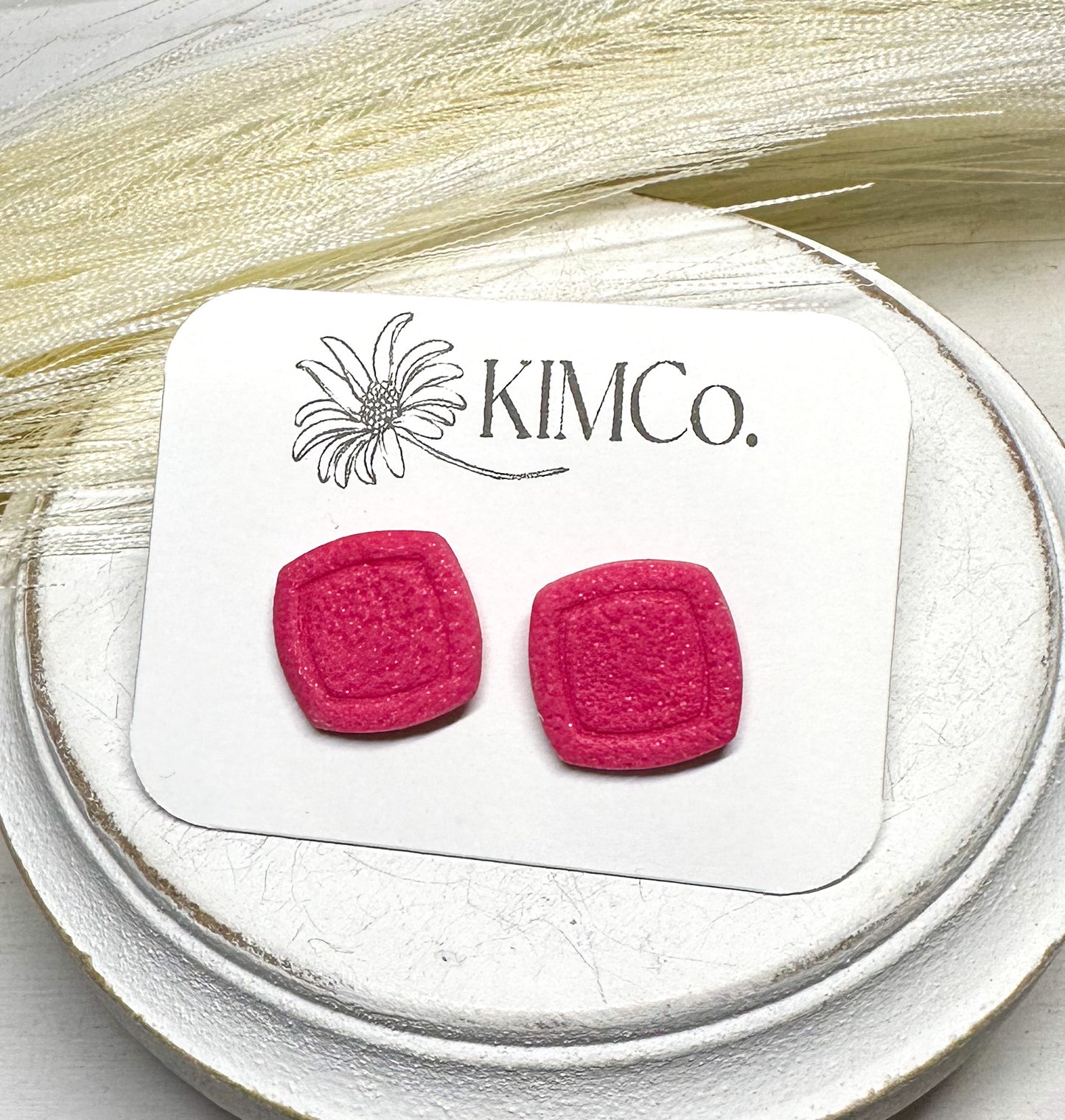 Stud Earrings - 14 Design Options - Polymer Clay