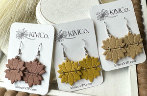 Lotus Polymer Clay Earrings • 3 Color Options