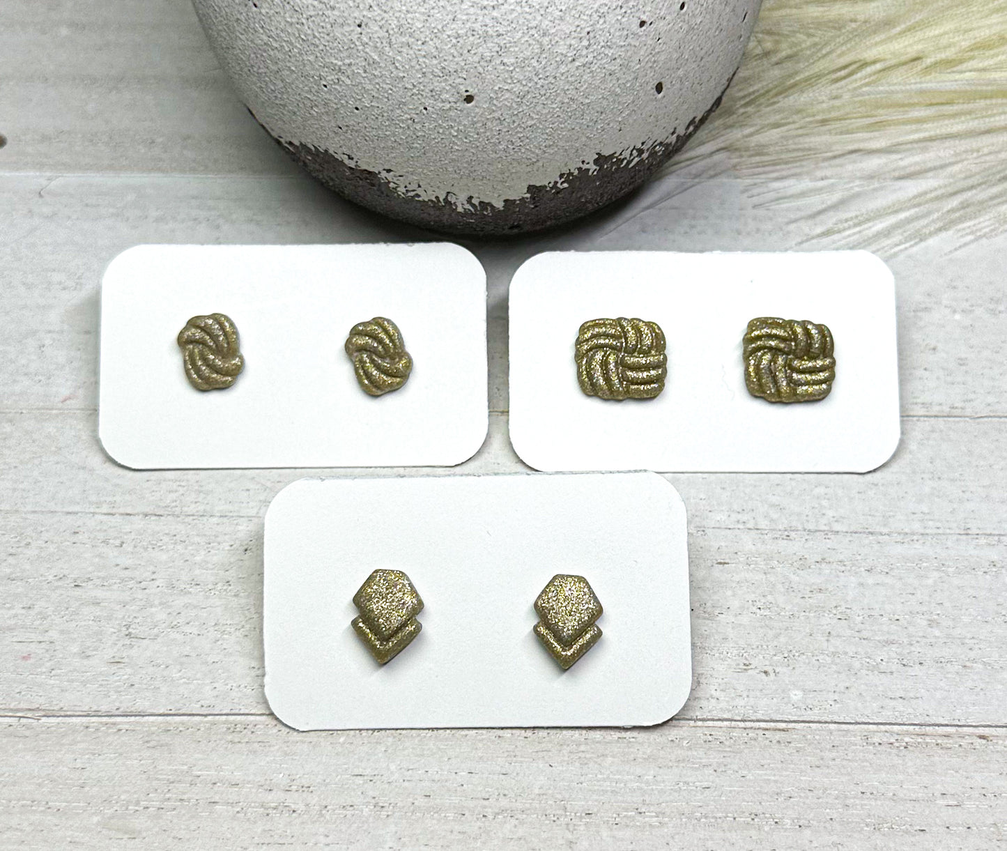 Polymer clay Stud Earrings • multiple design/color options