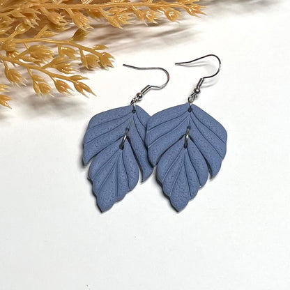 Leaf Polymer Clay Earrings * 7 Colors