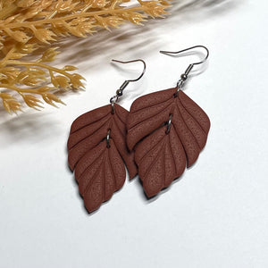 Leaf Polymer Clay Earrings * 7 Colors