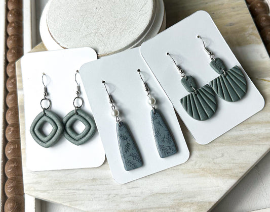 Polymer clay earrings • 3 designs