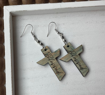 Cross Wood Earrings * 6 Options