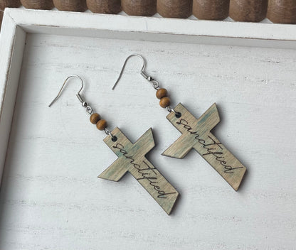 Cross Wood Earrings * 6 Options