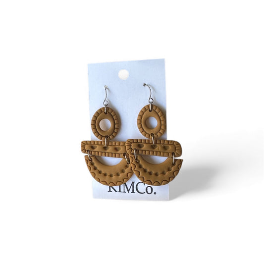 Polymer Clay Earrings • Golden Ridge Dangles