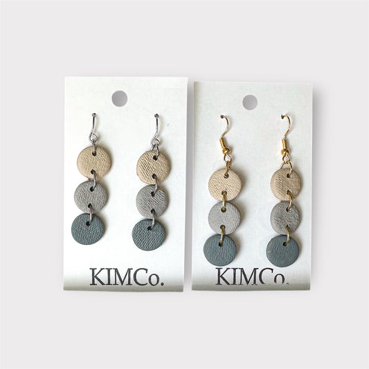 Polymer Clay Earrings • Circle Dros • 2 Color Options