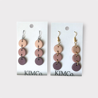 Polymer Clay Earrings • Circle Dros • 2 Color Options