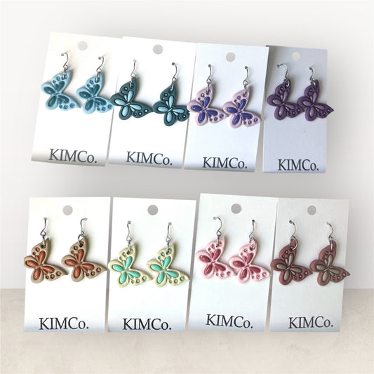Polymer Clay Earrings • Daydream Wings • 8 Color Options