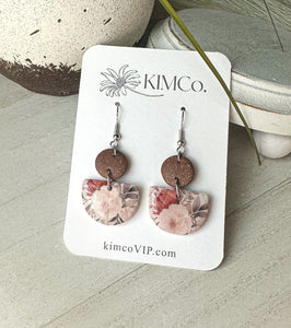 Vintage Floral Polymer Clay Earrings • 5 options