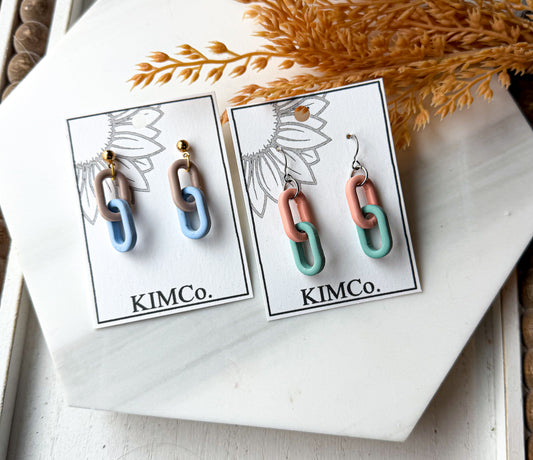 Polymer Clay Earrings - Beach - Ocean Links