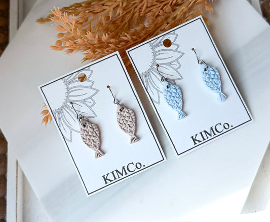 Polymer Clay Earrings - Beach - Seaside Catch - 3 Options