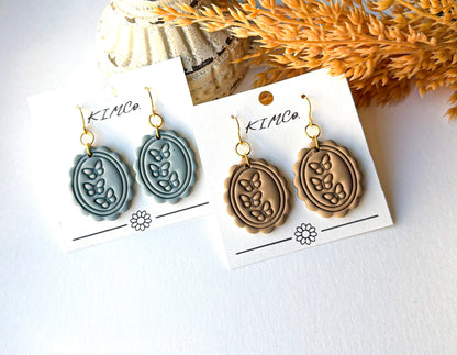 Polymer Clay Earrings - Embossed Butterfly