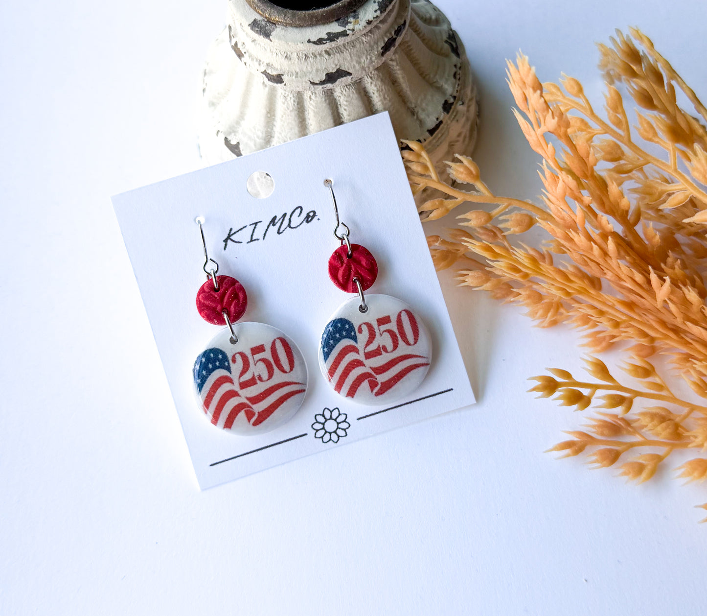 Polymer Clay Earrings - America 250 Earrings