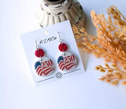 Polymer Clay Earrings - America 250 Earrings