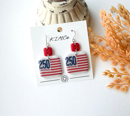 Polymer Clay Earrings - America 250 Earrings