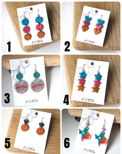 San Antonio Spurs Earrings • 16 designs