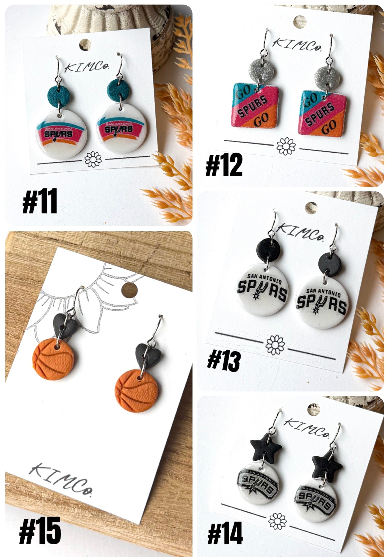 San Antonio Spurs Earrings • 16 designs
