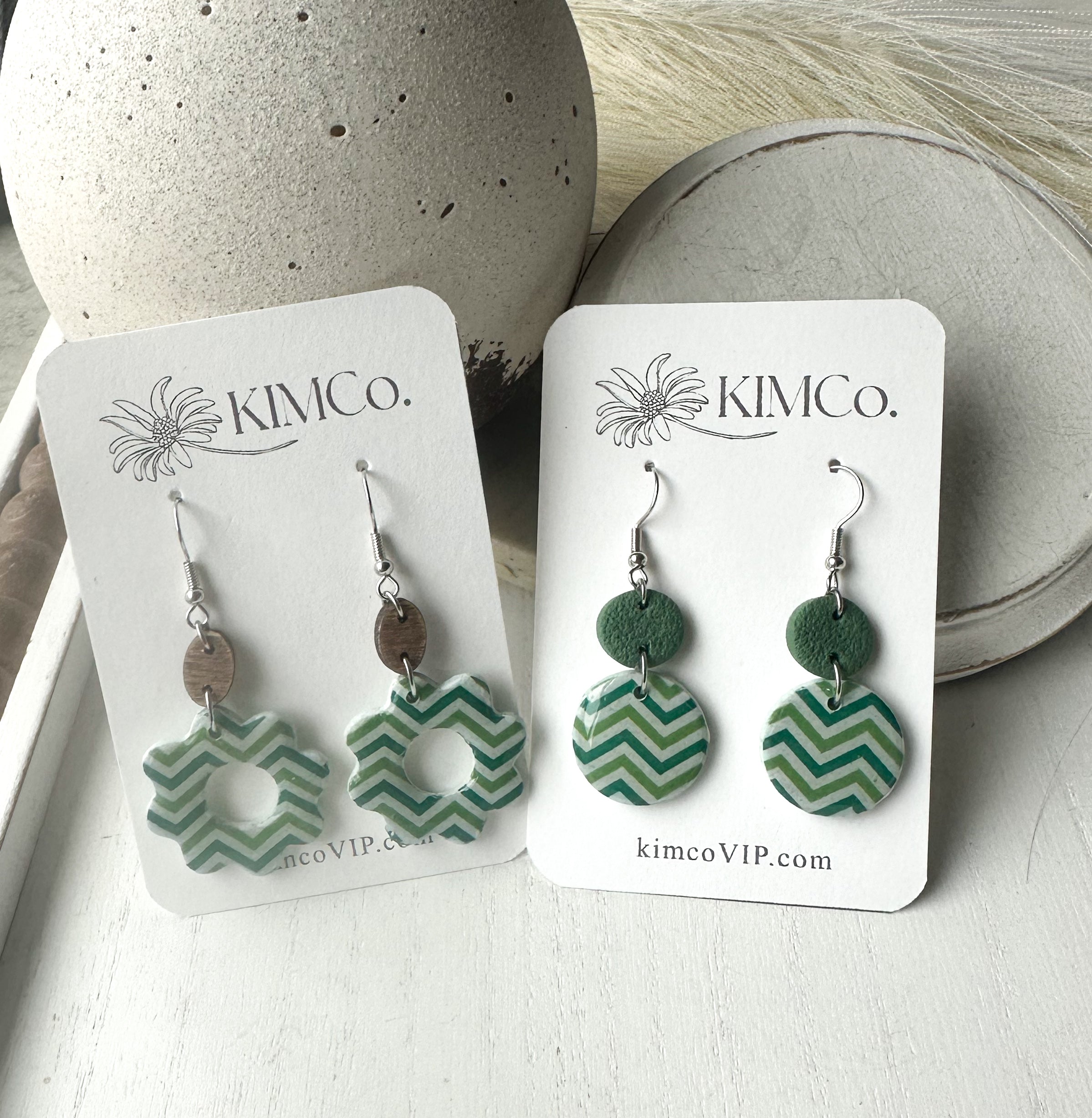 St. Patrick's Day Polymer Clay Earrings|statement earrings|gifts for her|colorful earrings|boho earrings|abstract earrings|green earrings|shamrocks|St. Patricks Day
