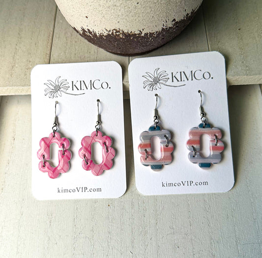 Polymer Clay Scallop Earrings * 2 Colors