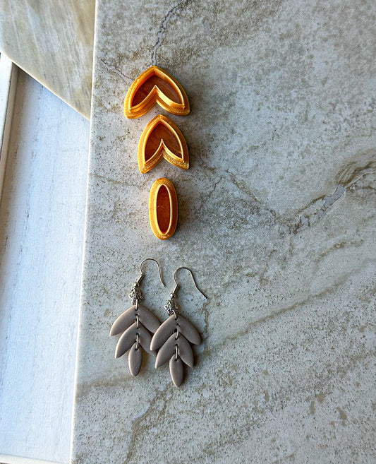 Drop Leaf Polymer Clay Cutter | 3D Printed Clay Cutter | Clay Cutter | Polymer Clay Tool Clay Earring Maker | Earring Making Tool