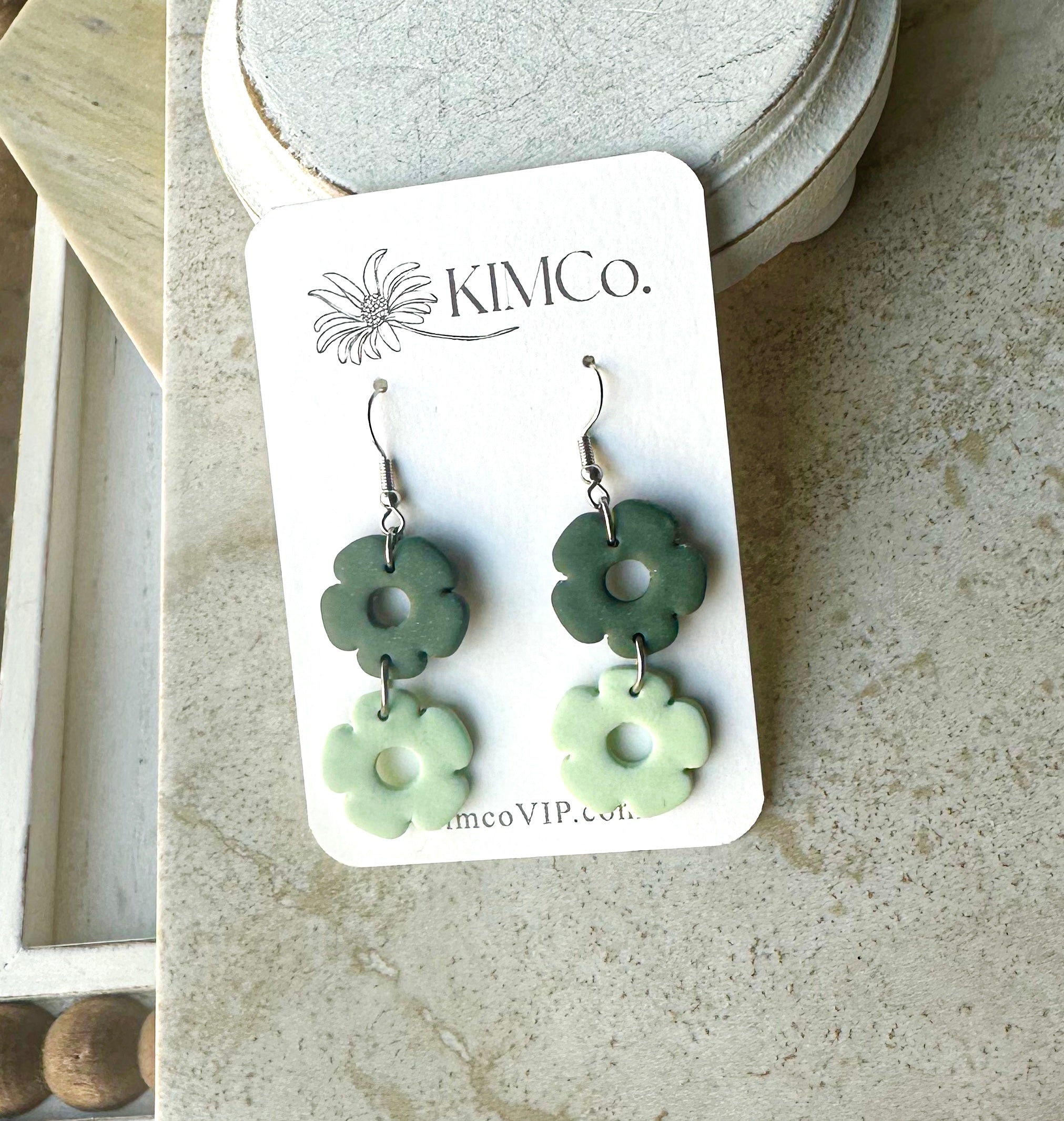 Flower Polymer Clay Earrings|statement earrings|gifts for her|colorful earrings|boho earrings|abstract earrings|green earrings|shamrocks|St. Patricks Day
