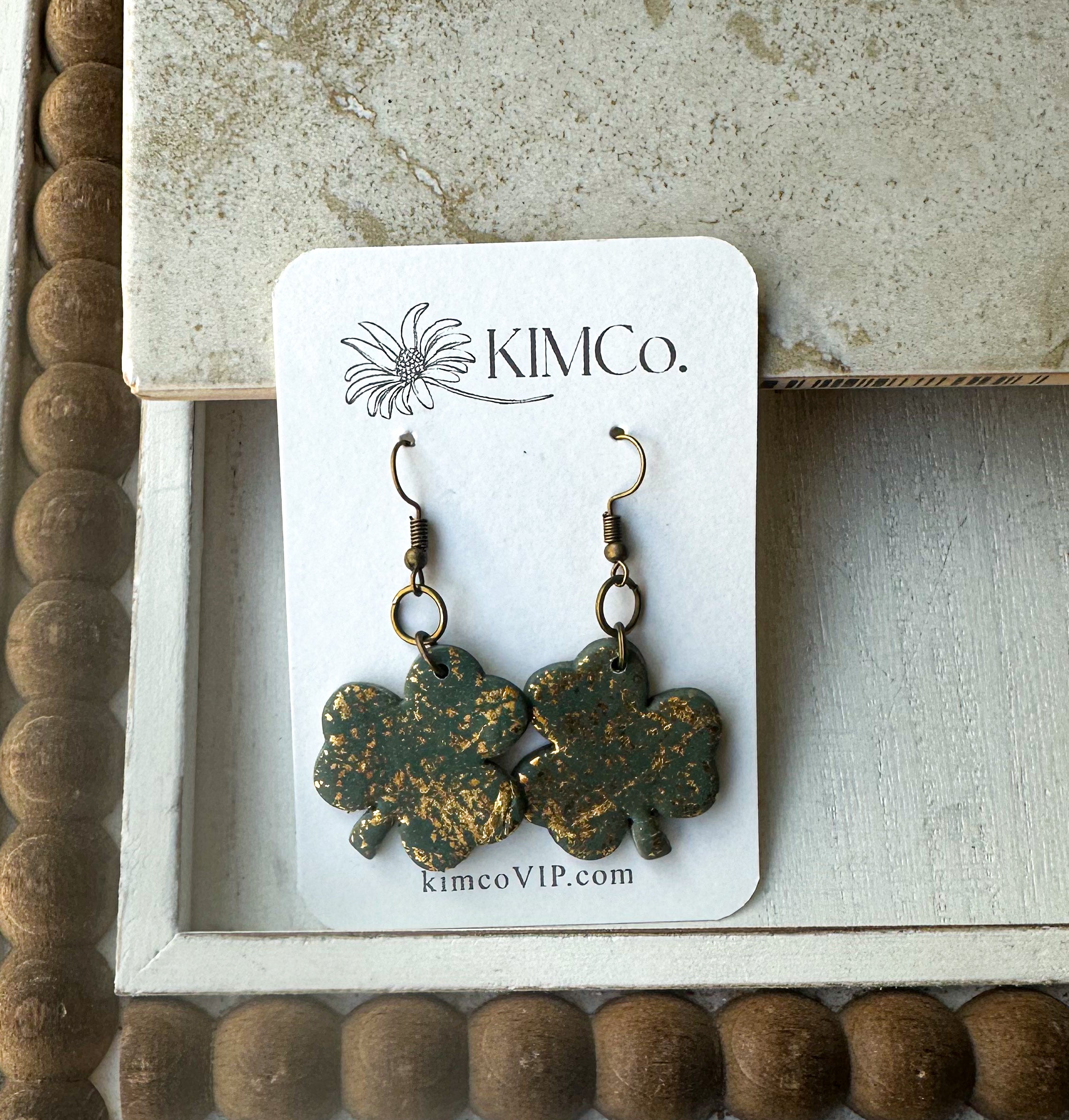 Shamrock Polymer Clay Earrings|statement earrings|gifts for her|colorful earrings|boho earrings|abstract earrings|green earrings|shamrocks|St. Patricks Day