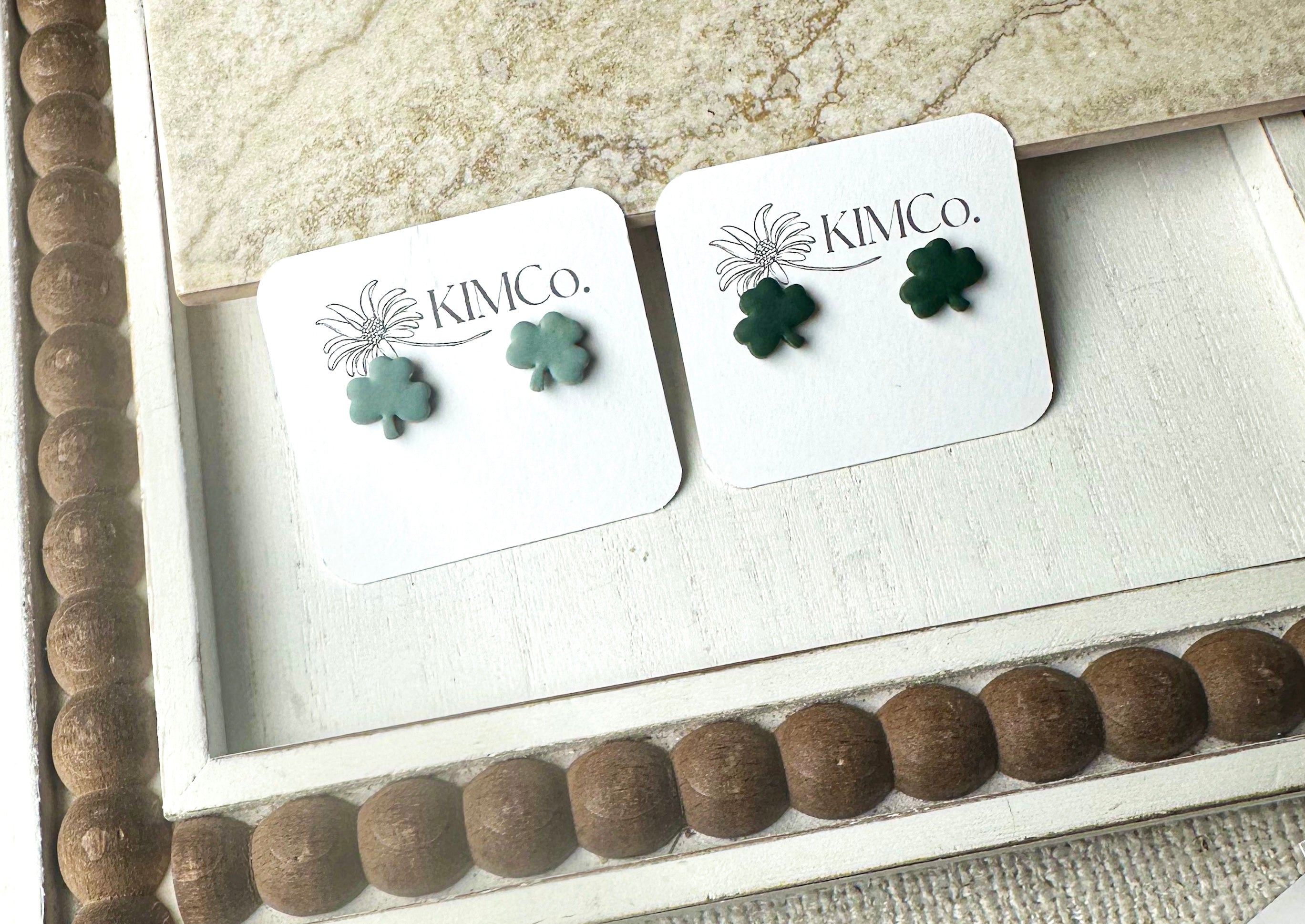 St. Patricks Day Polymer Clay Stud Earrings|statement earrings|gifts for her|colorful earrings|boho earrings|abstract earrings|green earrings|shamrocks|St. Patricks Day