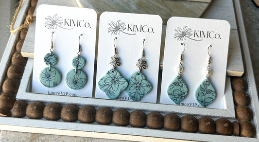 Polymer Clay Vintage Floral Earrings * 3 Options