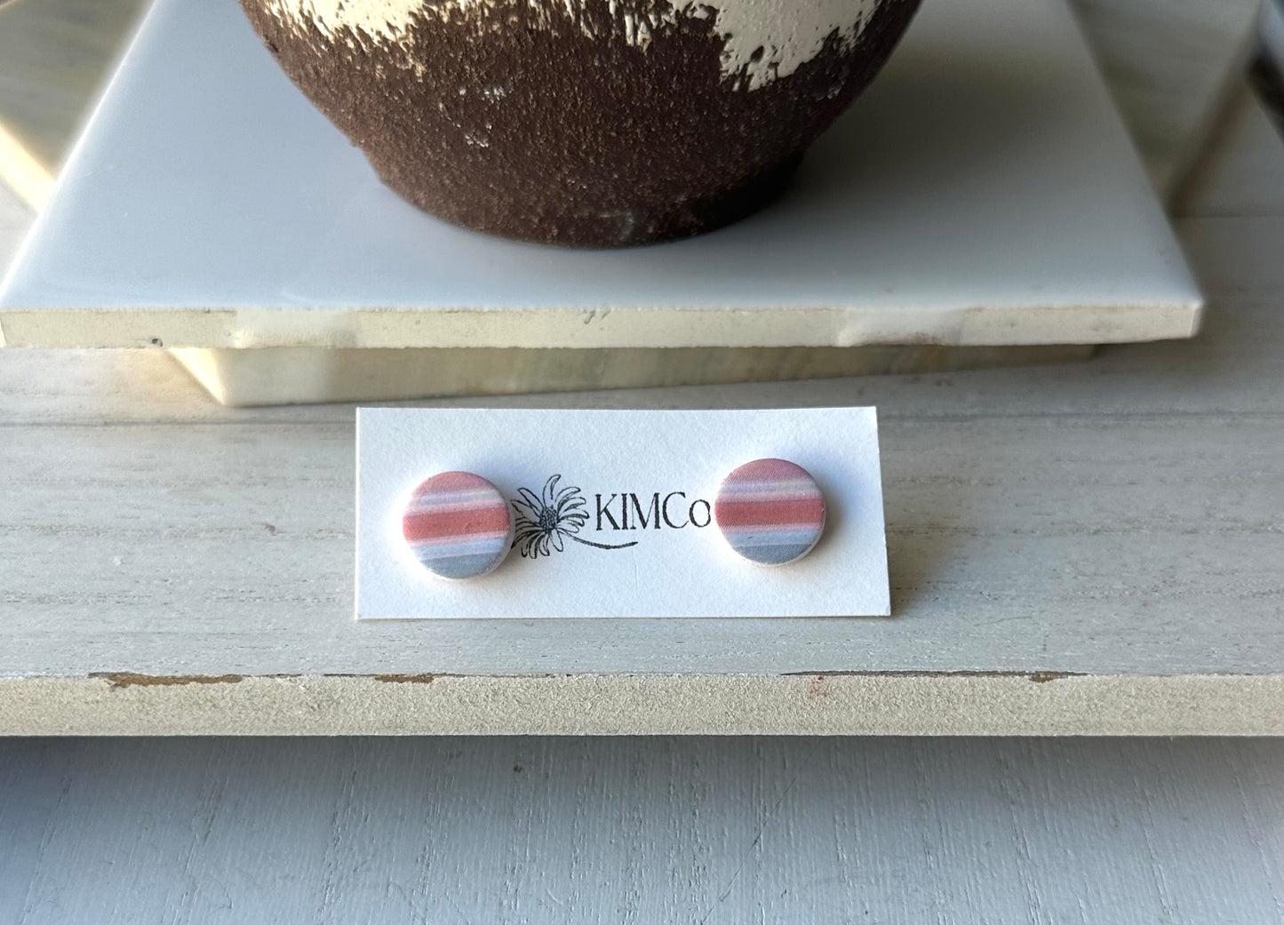 Polymer Clay Stripe Earrings