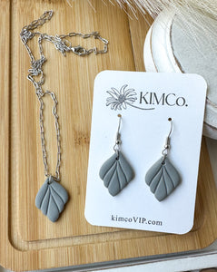 Polymer Clay Leaf Drop Earring and Necklace Sets • 6 colors
