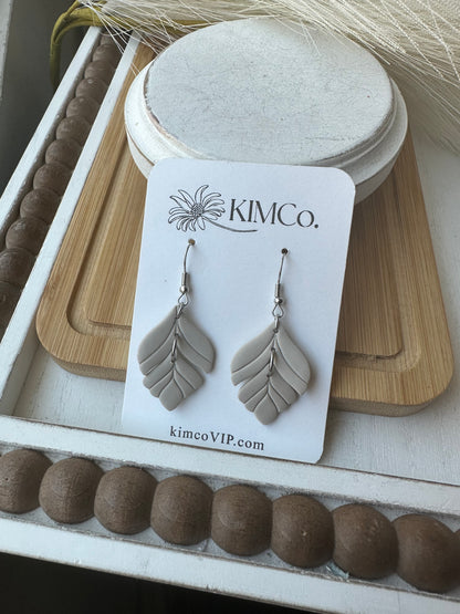 Leaf Drop Polymer Clay Earrings • 4 colors