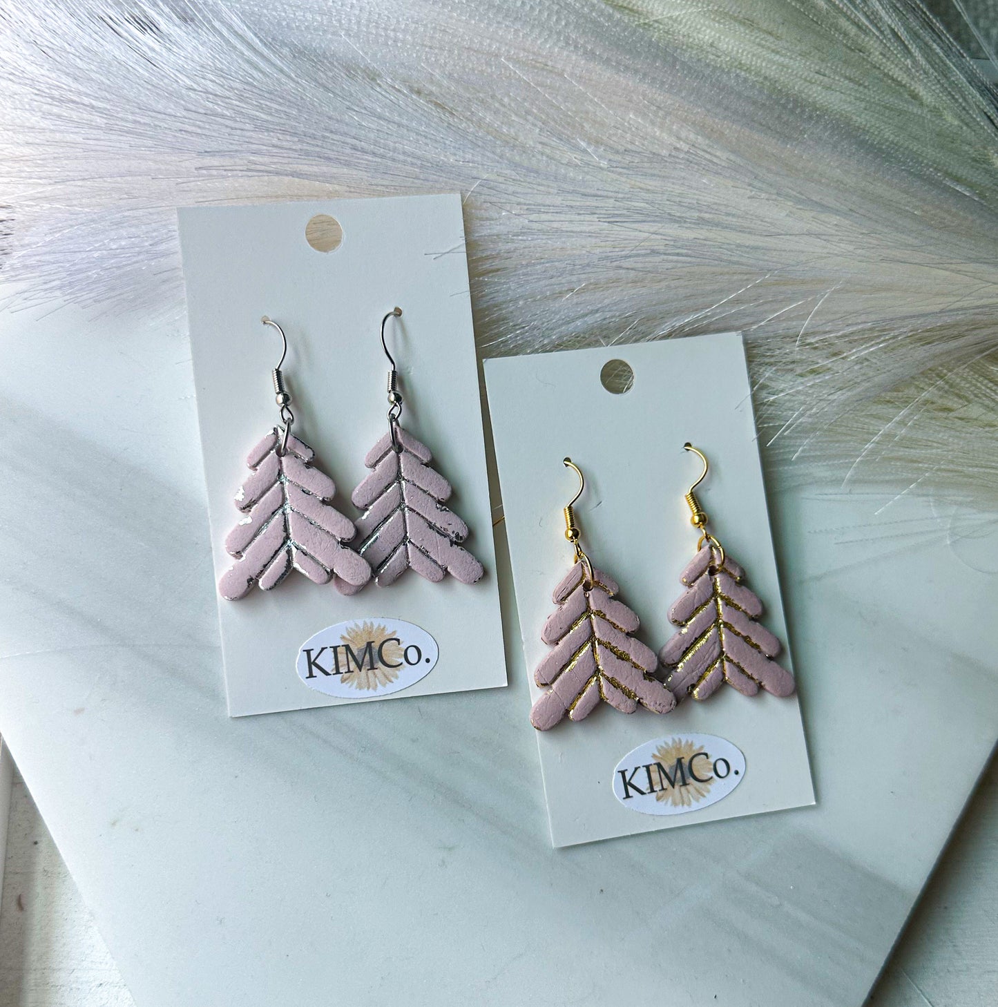 Polymer Clay Earrings - Christmas Trees