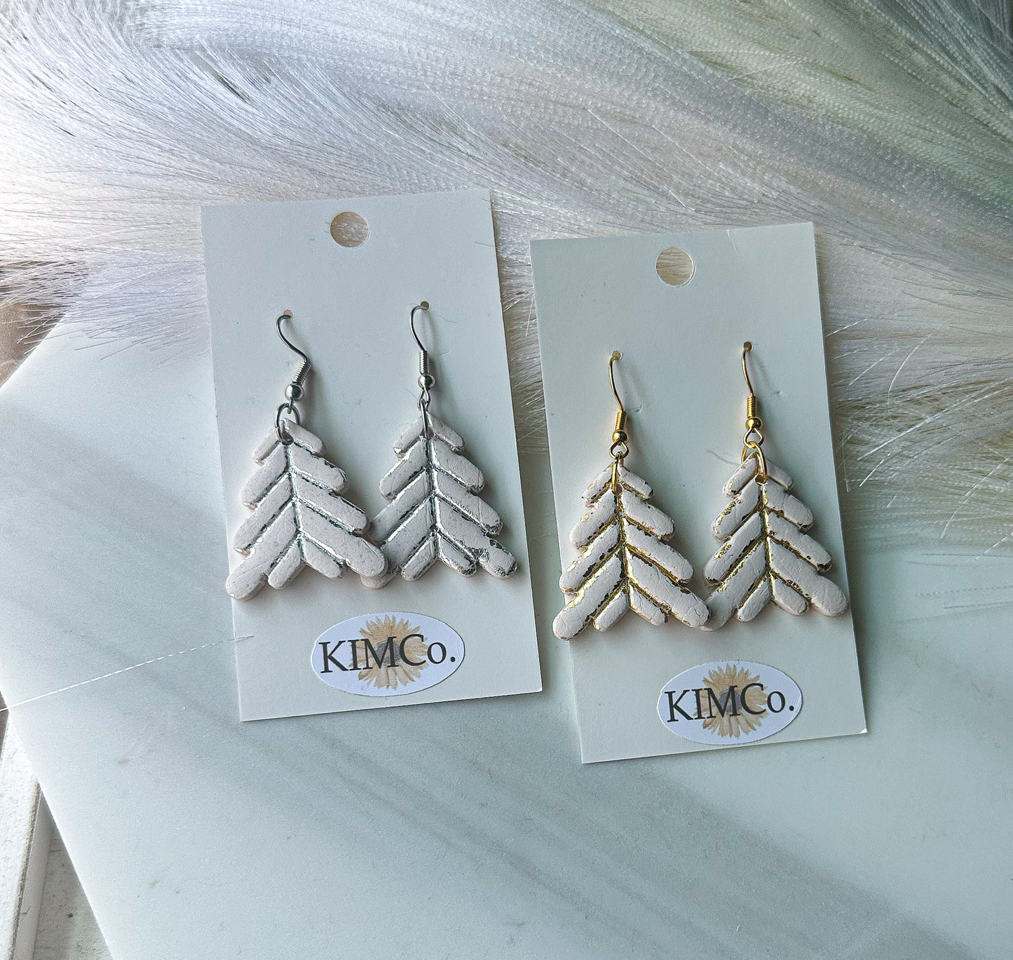 Polymer Clay Earrings - Christmas Trees