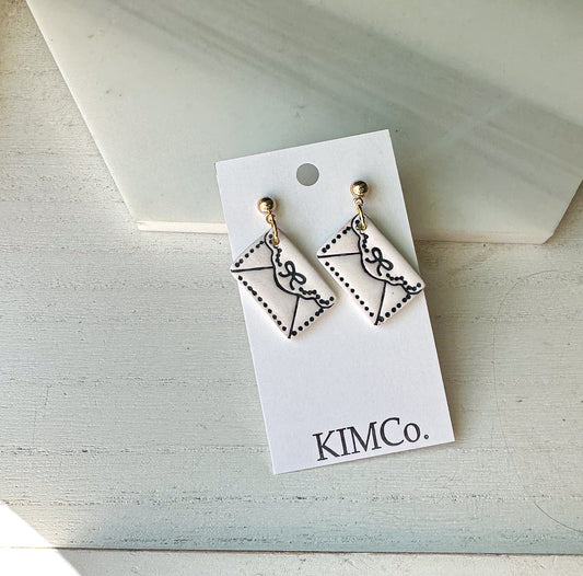 Polymer Clay Earrings • Love Letter