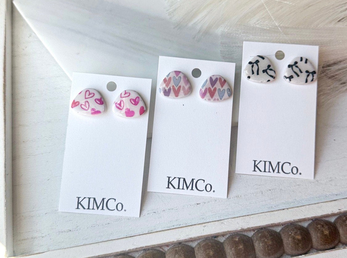 Polymer Clay Earrings • Chunky Stud Earrings